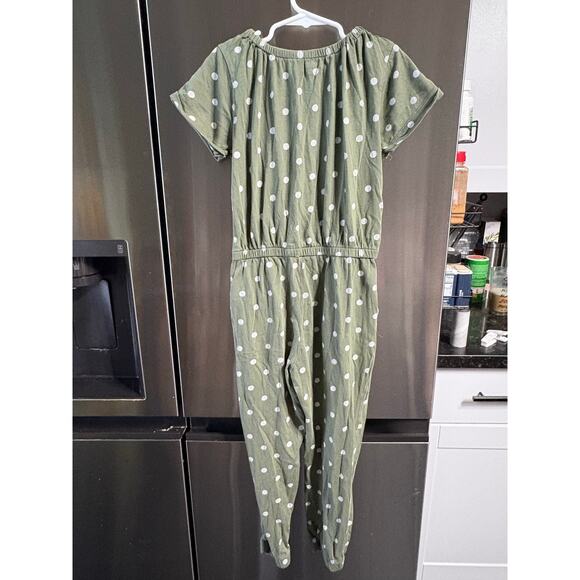 5/$20 Green Polka Dot Jumpsuit - Old Navy - L (10-12) - Picture 2 of 4